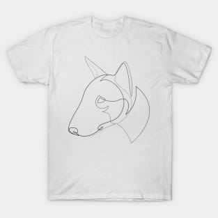 Bull Terrier - one line drawing T-Shirt